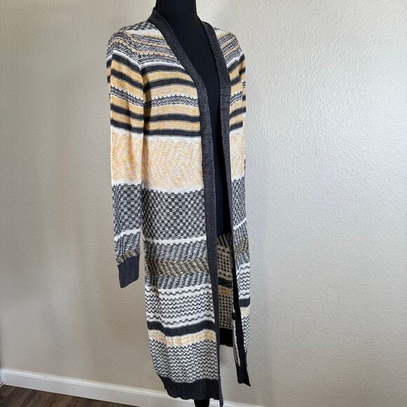 NWOT Lety & Me Colorblock Knit Long Sleeve Midi Cardigan Duster Stitch Fix XS - Picture 5 of 11